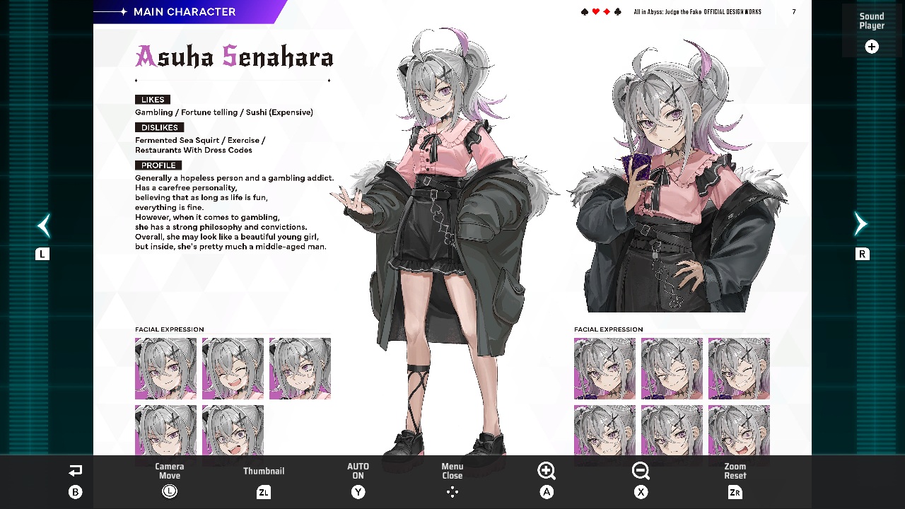 All in Abyss: Judge the Fake OFFICIAL DESIGNWORKS & MUSIC PLAYER screenshot 2