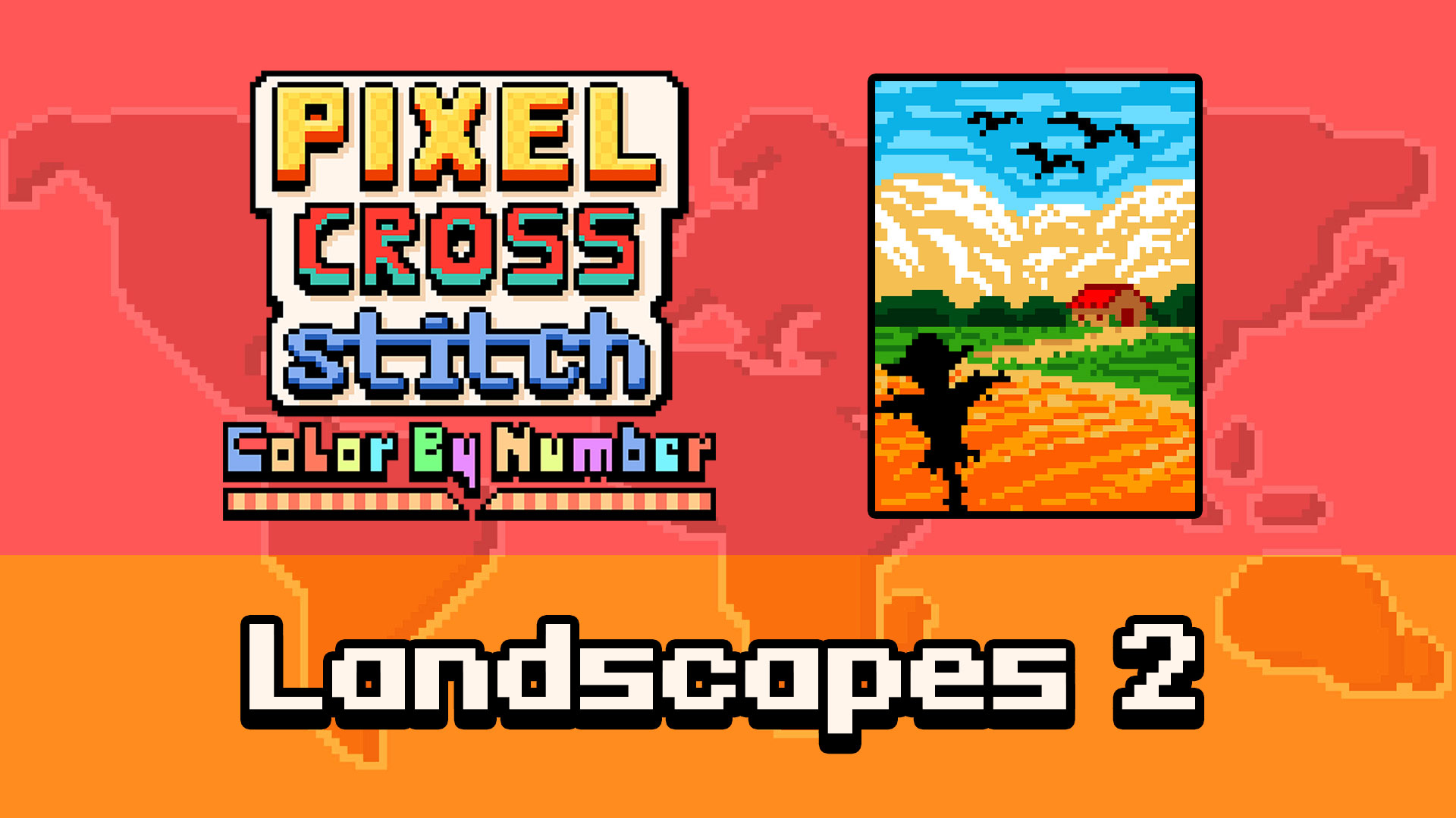 Pixel Cross Stitch Color by Number: Landscapes 2