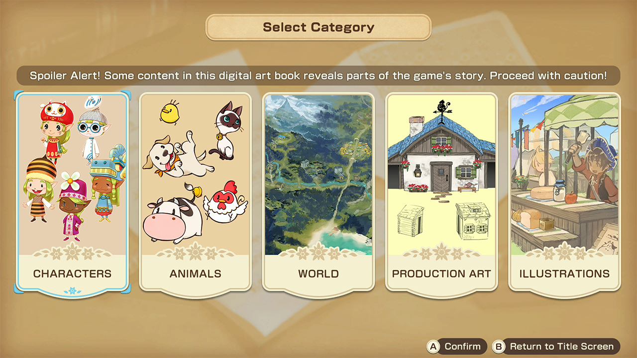 STORY OF SEASONS: Grand Bazaar Digital Art Book & Soundtrack screenshot 1