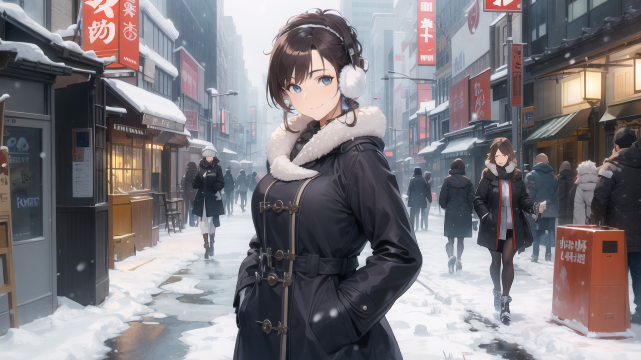 Anime Girls: Tokyo Christmas screenshot 1