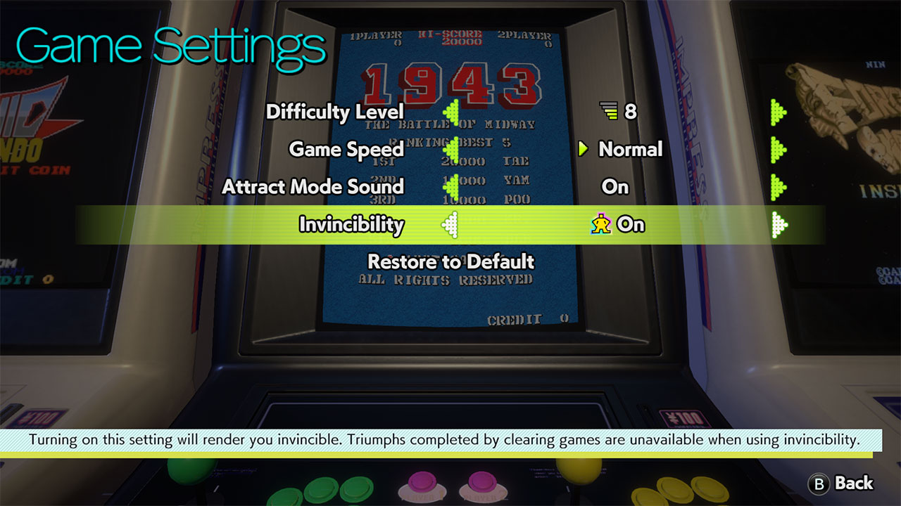 Capcom Arcade Stadium: Invincibility screenshot 1