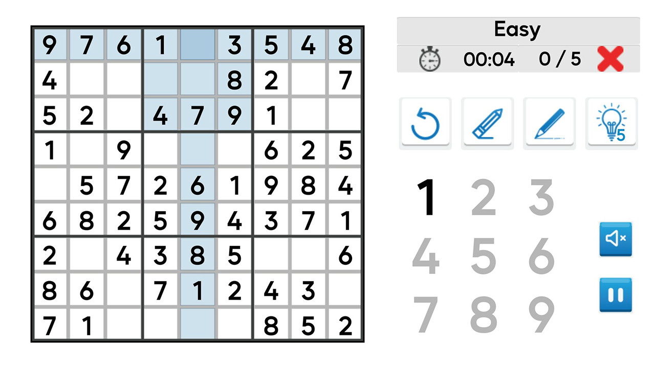 Sudoku Mania screenshot 1