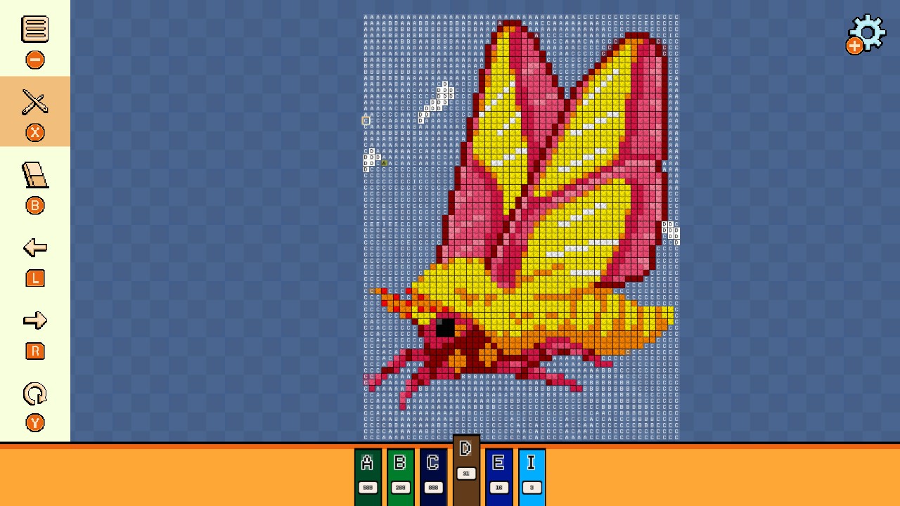 Pixel Cross Stitch Color by Number: Flowers and Butteflies 2 screenshot 1