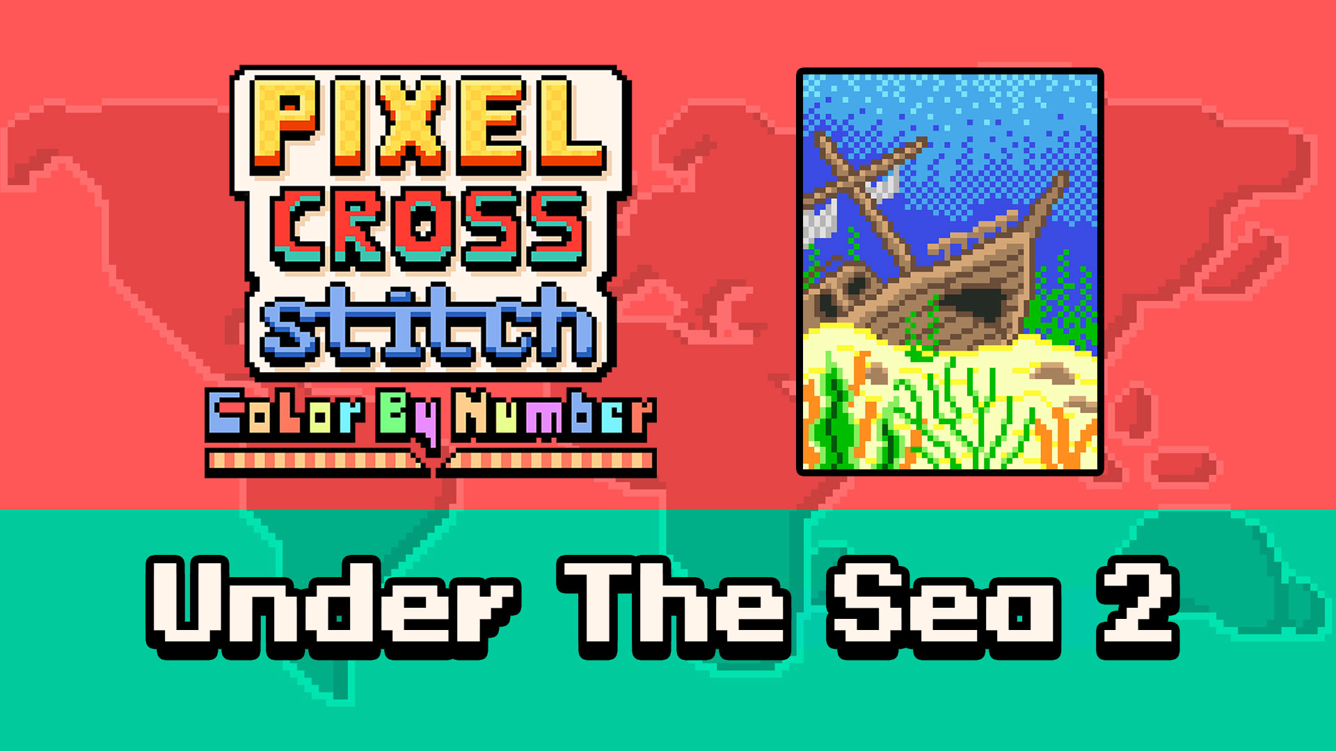 Pixel Cross Stitch Color by Number: Under The Sea 2