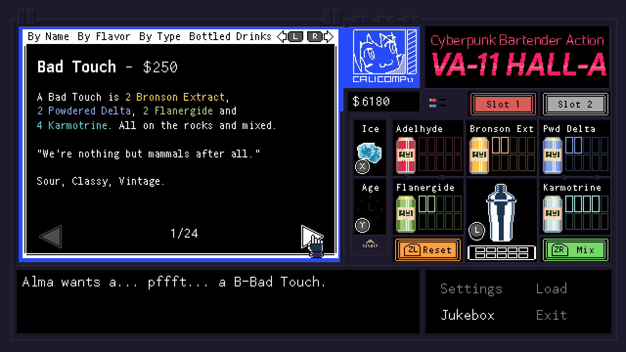 VA-11 Hall-A: Cyberpunk Bartender Action screenshot 3