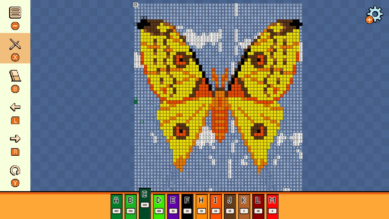 Pixel Cross Stitch Color by Number: Flowers and Butteflies 2 screenshot 3