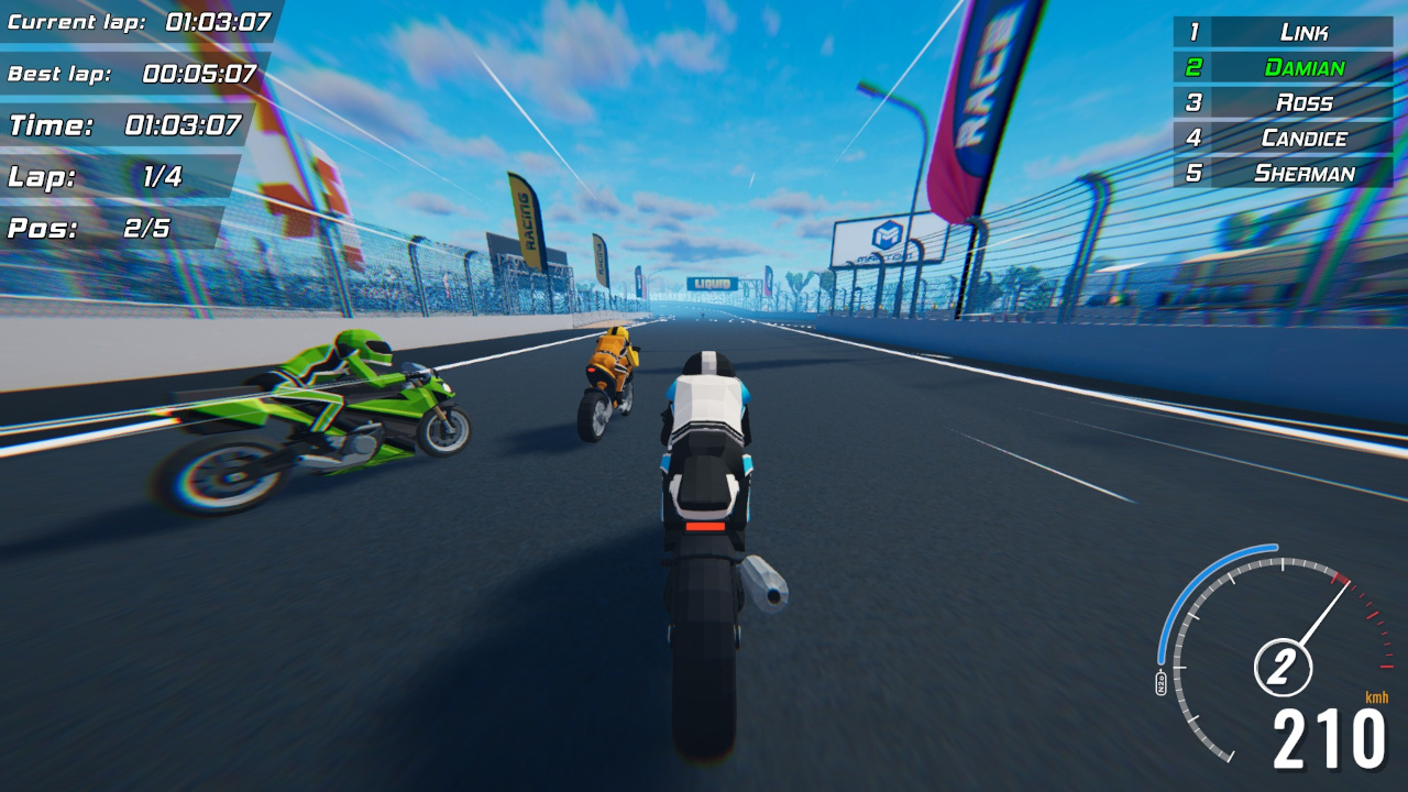 Toon Roads : Superbike screenshot 2