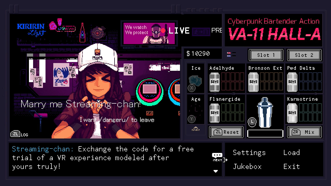 VA-11 Hall-A: Cyberpunk Bartender Action screenshot 2
